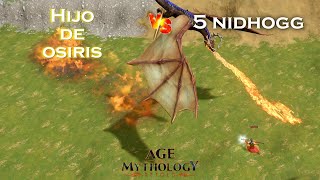 Hijo de Osiris vs 5 NIDHOGG  Age of Mythology Retold [upl. by Netloc373]