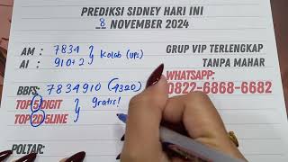 PREDIKSI SIDNEY 8 NOVEMBER 2024  BOCORAN SIDNEY HARI INI RUMUS SYDNEY JITU HARI INISDY HARI INI [upl. by Elleinnad477]