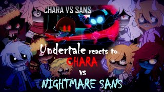 Undertale reacts to Chara VS Nightmare Sans  GC  🇪🇸🇺🇸 [upl. by Atteram]