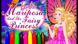 BARBIE Mariposa and the Fairy Princess kids Girls Coloring Pages Children Learning Art [upl. by Singleton]