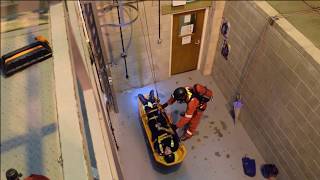 Confined Space Search and Rescue training with Full BA stretcher and simulated gas [upl. by Deenya387]