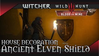 Witcher 3 Blood and Wine  Ancient Elven Shield Painting  Corvo Bianco Customization [upl. by Nygem]