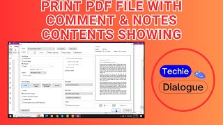 How to Print a PDF File with the Comment amp Notes Contents Showing [upl. by Giselbert]