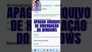 COMO APAGAR O ARQUIVO DE HIBERNAÇÃO DO WINDOWS [upl. by Athalie936]