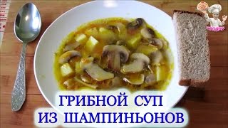 Грибной суп из шампиньонов Первые блюда ВКУСНЯШКА [upl. by Eidaj571]