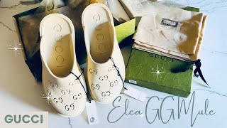 GUCCI Elea GG Mule Unboxing  2022 [upl. by Hashimoto]