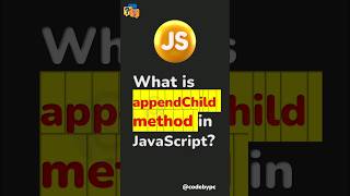 append child method in JavaScript shorts javascript [upl. by Aivatra]