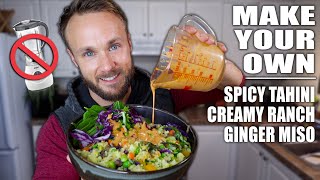 3 NoBlender Sauces To Put On Anything Vegan OilGluten Free [upl. by Rawna]