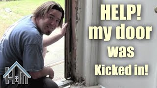 How to replace a door jamb break in kicked in Easy Home Mender [upl. by Jessamine175]