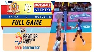 PVL OC 2018 IrigaNavy vs AteneoMotolite  Full Game  1st Set  November 4 2018 [upl. by Monty]