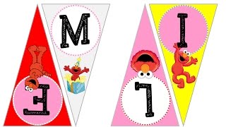 How to make custom Elmo Birthday Banner with images using MS Word [upl. by Gaudette]