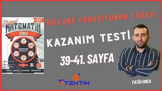 ORİJİNAL TÜREV 2024 MODEL 3941SAYFA  BİLEŞKE FONKSİYONUN TÜREVİKONUKAZANIM TESTİTEKTIKHOCAM [upl. by Nnyleuqaj]