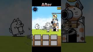 Battle cats beforeafter subscribe gaming battlecats [upl. by Ydnarb]