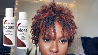 Adore Semi Permanent Hair Color  How To Dye Natural Hair 2020  Copper Brown  FALL HAIR COLOR [upl. by Fregger]