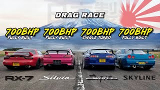 WHEN LEGENDS RACE PT 5 700HP SKYLINE v SUPRA v RX7 v SILVIA [upl. by Hudgens132]