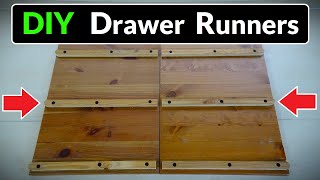 How to Make Simple Wooden Drawer Runners for a Chest of Drawers  DIY [upl. by Bakki]