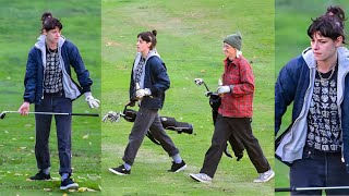 Kristen Stewarts Golf Day with Fiancée Dylan Meyer [upl. by Krystyna]