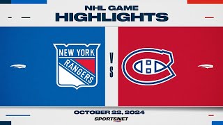 NHL Highlights  Rangers vs Canadiens  October 22 2024 [upl. by Yznil]