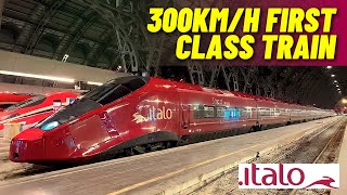 FIRST CLASS on Italys High Speed Train  Italo AGV Prima Classe [upl. by Nsaj]