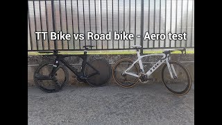 TT bike vs Road bike  aero test [upl. by Taylor]