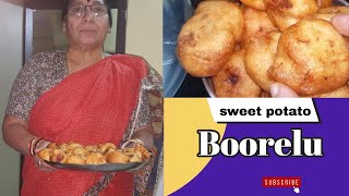 sweet potato boorelu చిలకడదుంప బూరెలు chilakada dumpa burelu in telugu  sweet potato burlu Recipe [upl. by Ailis]