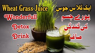 Wheat grass juice a wonderfull detox drink [upl. by Ayres]