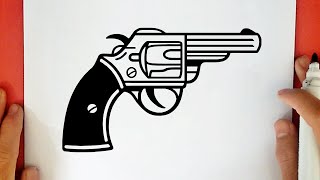 HOW TO DRAW A REVOLVER [upl. by Pozzy288]