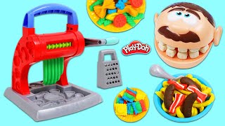 Making Mr Play Doh Head A Pasta Dinner Feast [upl. by Artemed102]