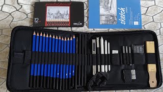 Corslet 47 pieces Sketch pencil set Professional drawing sketch pencil set [upl. by Drawe]