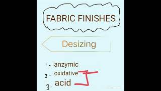 fabric finishes DESIZINGtextile short video Home science 📚📚📚 all exam quotbasicquot [upl. by Droflim]