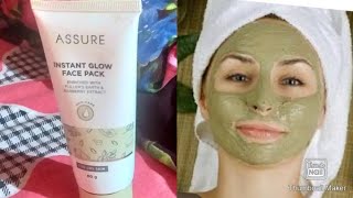 Assure instant Glow face pack for dry skin review [upl. by Derwon252]