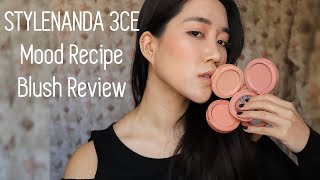 STYLENANDA 3CE Mood Recipe Blush Review  Swatches  Demo [upl. by Ecnarretal]