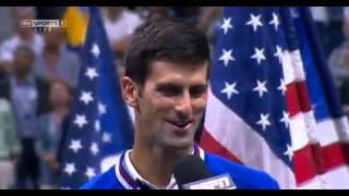 Novak Djokovic vs Roger Federer CEREMONY US OPEN 2015 FINAL HD [upl. by Eelarol496]