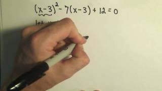 Solving Fancy Quadratics  Example 1 [upl. by Enuahs]