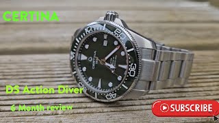 Certina Ds Action Diver 43mm 6 month review [upl. by Lochner]