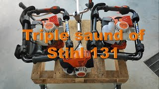 Stihl 131 triple saund augerdrilling auger stihl diy [upl. by Jacquette]