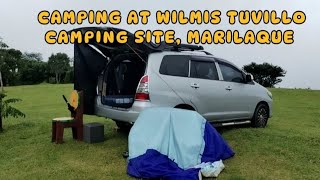 CHILL VLOG CAMPING AT WILMIS TUVILLO CAMPING SITE MARILAQUE [upl. by Alf867]