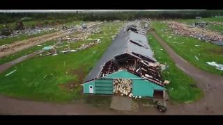 Stunning drone video captures extent of damage caused by Wisconsin tornado [upl. by Nylqcaj]