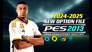 PES 2013  NEW OPTIONFILE 242025 NEXTSEASONPATCH  61324  PC [upl. by Dnumyar890]