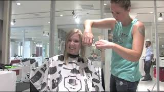 Meagan  Pt 1 Long Blonde Hair to Undercut Bob TA77net Mini [upl. by Mickey988]