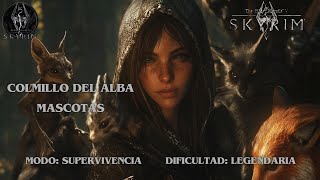 Skyrim Supervivencia Legendaria  Todas las Mascotas de Skyrim y Colmillo del Alba [upl. by Kip669]