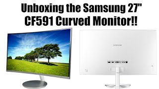 DE SZÉP Samsung CF591 curved monitor unboxing [upl. by Adianez41]