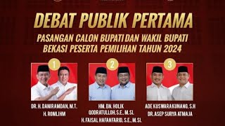 LIVE  Debat Publik Pertama Pasangan Calon Bupati dan Wakil Bupati Bekasi Tahun 2024 [upl. by Dlonyer]