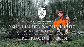 Sauen in der Nachspielzeit  Drückjagd mit der Krieghoff Semprio in Polen [upl. by Brigg490]