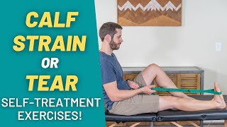 The 7 BEST Calf Muscle Strain Recovery Exercises amp Stretches  PT Time with Tim [upl. by Danny]