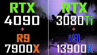 RTX 3080Ti  INTEL i9 13900K vs RTX 4090  RYZEN 9 7900X  How Big is the Difference [upl. by Nyrroc187]