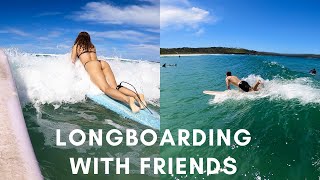 LONGBOARDING WITH FRIENDS  POV SURFING RAW [upl. by Ahsirhcal]