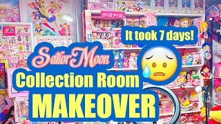 SAILOR MOON COLLECTION ROOM MAKEOVER It took a WEEK [upl. by Flip]