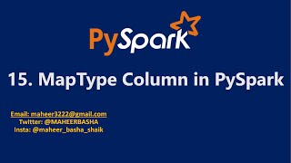 15 MapType Column in PySpark  azuredatabricks Spark PySpark Azure [upl. by Strait]