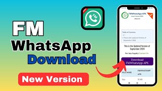 How To Download FM WhatsApp Latest Version  New Update of FM WhatsApp  Easy Trick [upl. by Carroll777]